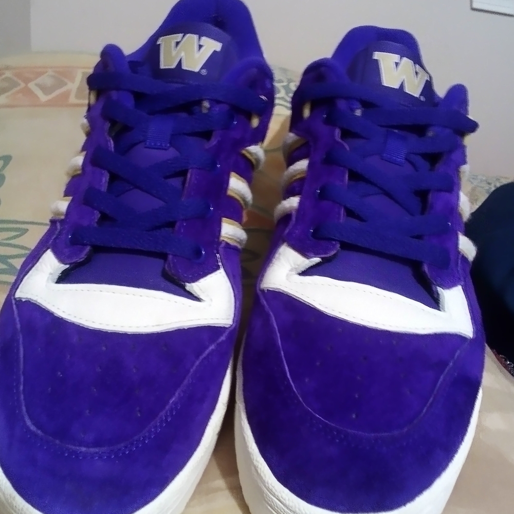 Adidas Purple and White Sneakers